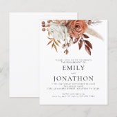 Budget Rustic Terracotta Florals Engagement Party (Voorkant / Achterkant)