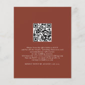 Budget Rustic Terracotta Florals QR Code Weddensch (Achterkant)