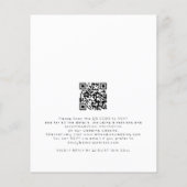 Budget Rustic Terracotta Florals QR Code Weddensch (Achterkant)