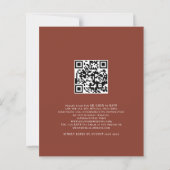 Budget Rustic Terracotta Florals QR Wedding Invite (Achterkant)