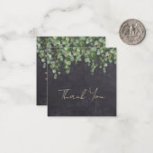 Budget Rustic Wedding Foliage Greenery Dank u Notitiekaartje (Voorkant / Achterkant in situ)