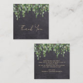 Budget Rustic Wedding Foliage Greenery Dank u Notitiekaartje (Voorkant / Achterkant)