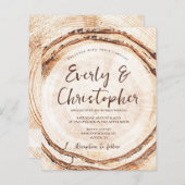 Budget Rustic Wedding Wood snijdt Slice (Voorkant / Achterkant)