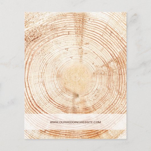 Budget Rustic Wedding Wood snijdt Slice  (Achterkant)