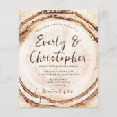 Budget Rustic Wedding Wood snijdt Slice  (Voorkant)