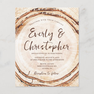 Budget Rustic Wedding Wood snijdt Slice 