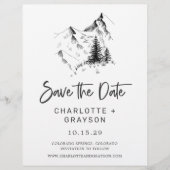 Budget Rustic Wilderness Save the Date Uitnodiging Flyer (Voorkant)