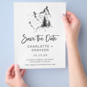 Budget Rustic Wilderness Save the Date Uitnodiging Flyer (Hand)