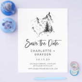 Budget Rustic Wilderness Save the Date Uitnodiging Flyer (Enkel)