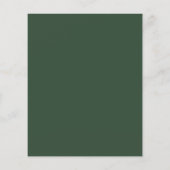 Budget Rustic Winter Groen Huwelijksuitnodiging (Achterkant)