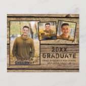 Budget Rustic Wood Afstuderen 4 Foto aankondiging (Voorkant)