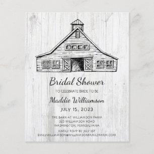 Budget Rustic Wood Barn Bridal Shower