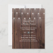 Budget RUSTIC Wood Bruiloft nodigt uit in envelopp (Voorkant)