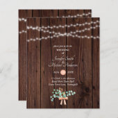 Budget Rustic Wood Coral Greenery Wedding (Voorkant / Achterkant)