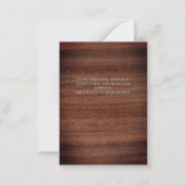 Budget Rustic Wood Greenery sparen de datum Notitiekaartje (Achterkant)