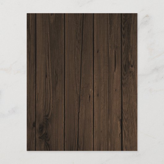 Budget Rustic Wood Greenery Wedding Save the Date (Achterkant)