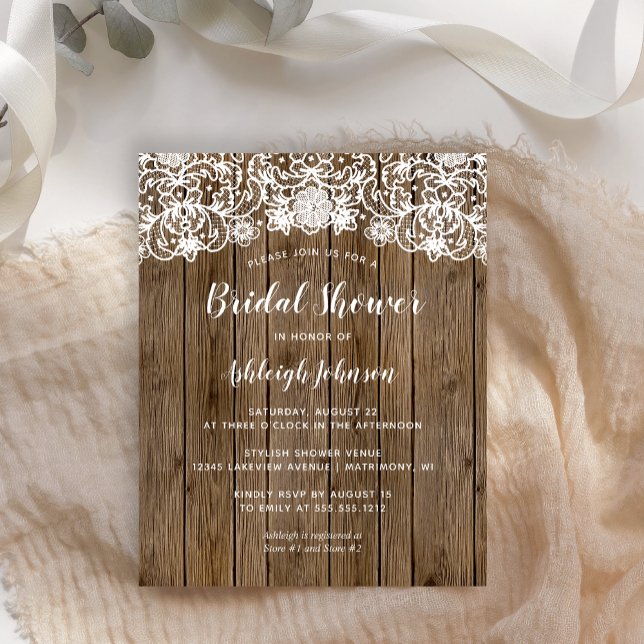 Budget Rustic Wood Lace Bridal Shower (Creator heeft geüpload)