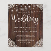 Budget Rustic Wood Lace String Lights Wedding (Voorkant)