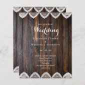 BUDGET Rustic Wood Lace Weddenschap (Voorkant / Achterkant)