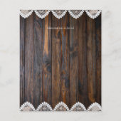 BUDGET Rustic Wood Lace Weddenschap (Achterkant)