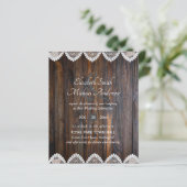 BUDGET Rustic Wood Lace Weddenschap (Staand voorkant)