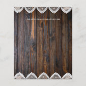 BUDGET Rustic Wood Lace Weddenschap (Achterkant)