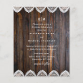 BUDGET Rustic Wood Lace Weddenschap (Voorkant)