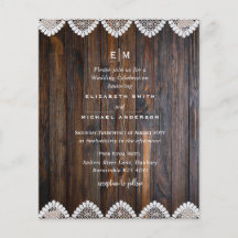 BUDGET Rustic Wood Lace Weddenschap