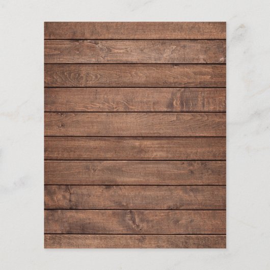 Budget Rustic Wood Licht Mason Jar Wedding Invite (Achterkant)