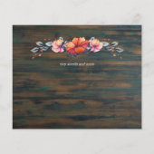 Budget Rustic Wood Oranje Wedding Invites (Achterkant)