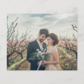 Budget rustic wood photo Thank you wedding Flyer (Achterkant)