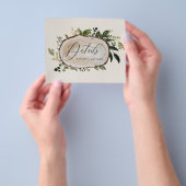 budget Rustic wood slice bruiloft details Flyer (Hand)