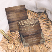 Budget Rustic Wood, String Lights & Lace Wedding