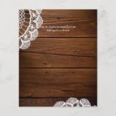 BUDGET Rustic Wood Sunflower Wedding Invites (Achterkant)