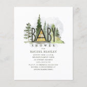 Budget Rustic Woodland Cabin Baby shower (Voorkant)