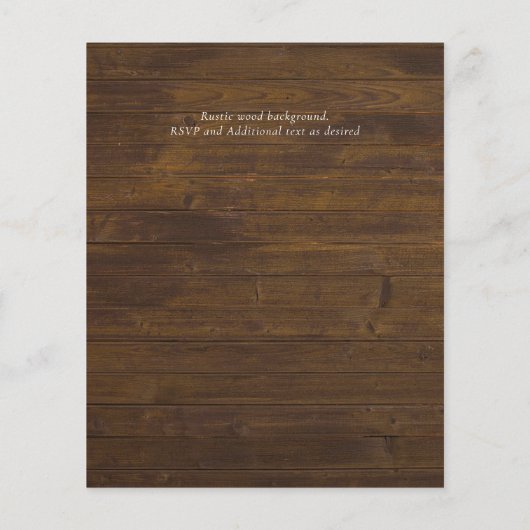 BUDGET Rustic Woodland Christening Invite Baptisme (Achterkant)