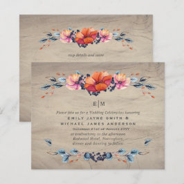 Budget Rustic Woodland Oranje Wedding Invites