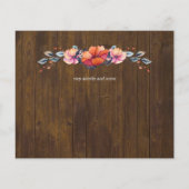 Budget Rustic Woodland Oranje Wedding Invites (Achterkant)