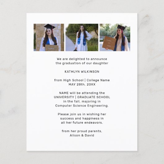 BUDGET Rustic Zwart Plaid Fun AFSTUDEERDER BBQ Uit (Achterkant)