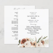 Budget RusticNeutral Boho Floral Wedding Ceremony (Voorkant / Achterkant)