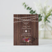 Budget Rustiek Bourgondië Navyblauw Bloemen Bruilo (Staand voorkant)