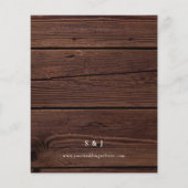 Budget Rustiek Hout Groen Huwelijksuitnodiging (Achterkant)