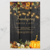 Budget rustiek hout Vrienden geven diner uitnodigi Flyer (Voorkant)