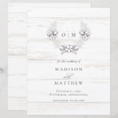 Budget Rustiek Hout Zuidelijk Katoen Save the Date (Voorkant / Achterkant)