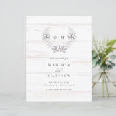 Budget Rustiek Hout Zuidelijk Katoen Save the Date (Staand voorkant)