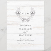 Budget Rustiek Hout Zuidelijk Katoen Save the Date (Voorkant)