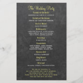 BUDGET Rustiek land zonnebloem bruiloft programma Flyer (Achterkant)