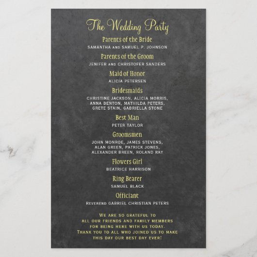 BUDGET Rustiek land zonnebloem bruiloft programma Flyer (Achterkant)