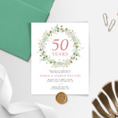Budget rustieke 50e bruiloft Jubileum uitnodiging