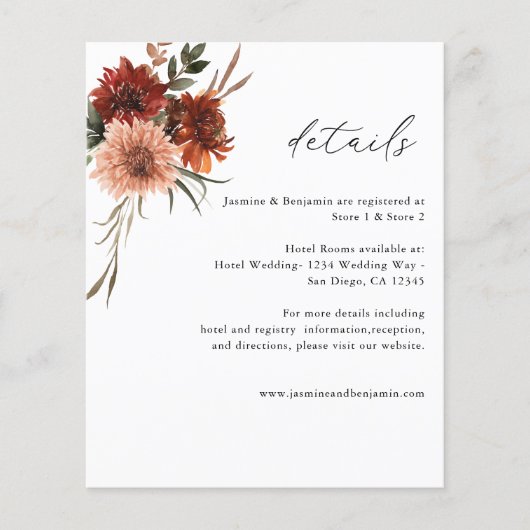 Budget Rustieke Aarde Florals Flyer (Voorkant)